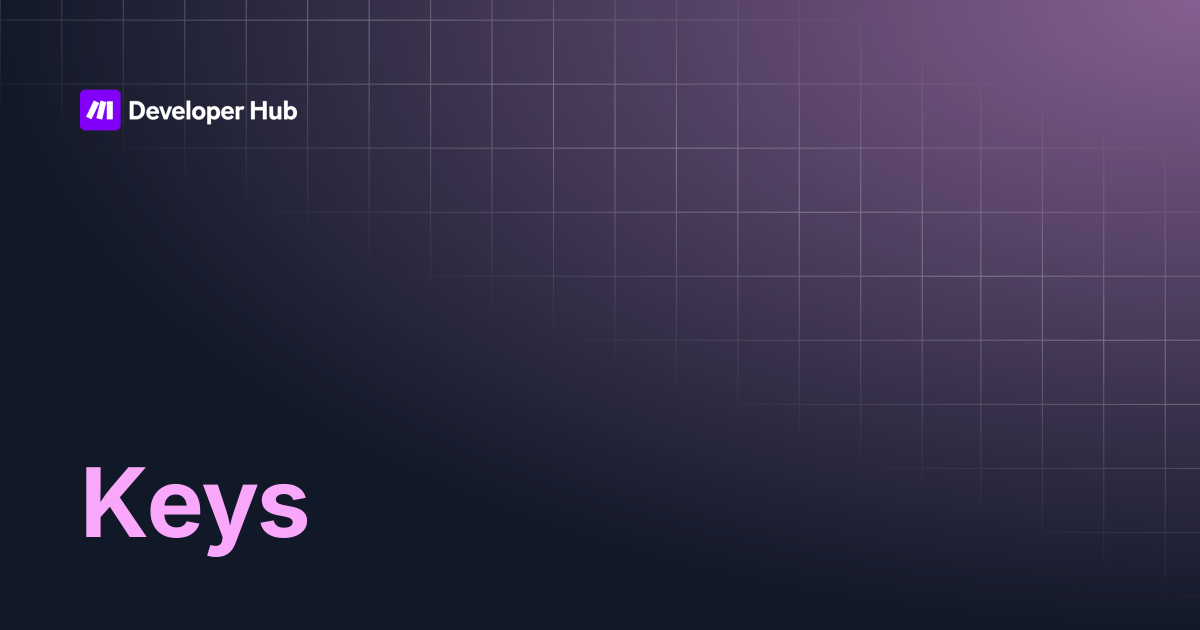 Keys | Make API | Make Developer Hub