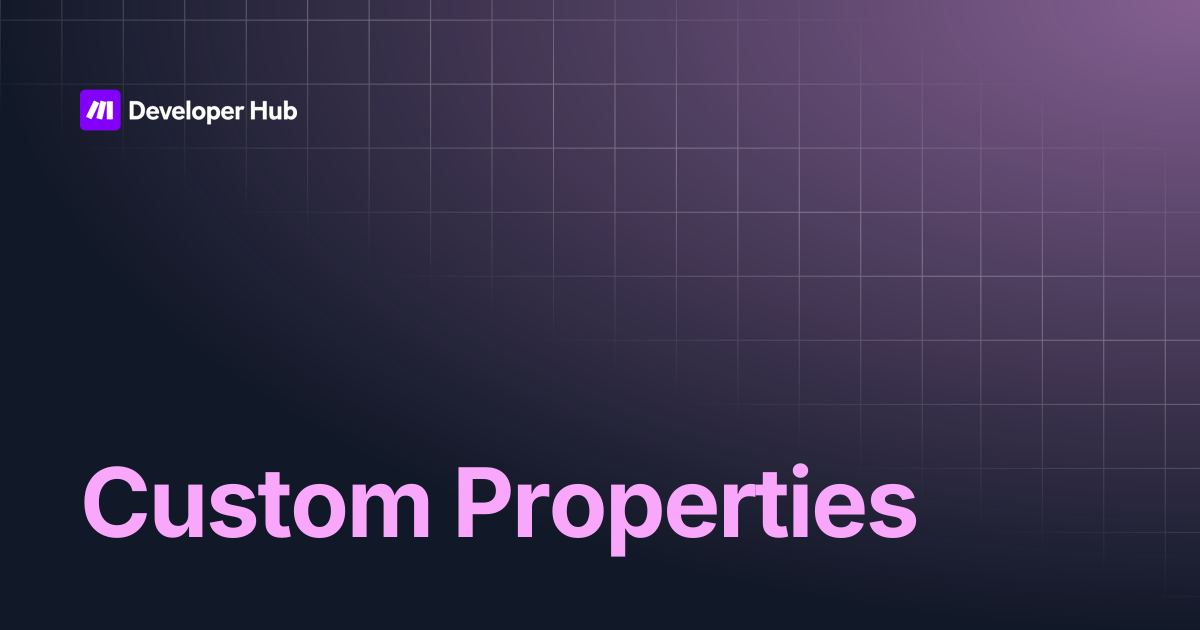 Custom Properties | Make API | Make Developer Hub