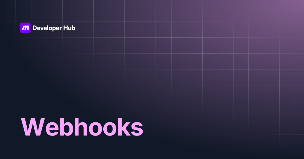 Webhooks | Make API | Make Developer Hub
