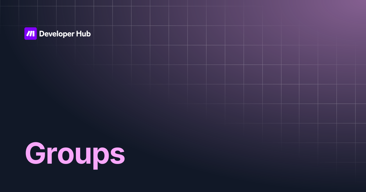 Groups | Custom Apps Documentation | Make Developer Hub