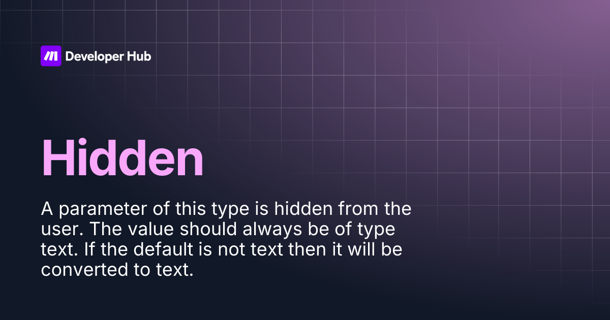Hidden | Custom Apps Documentation | Make Developer Hub
