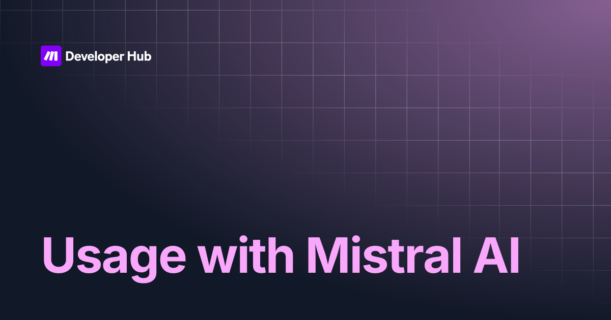 Usage with Mistral AI | MCP Server | Make Developer Hub